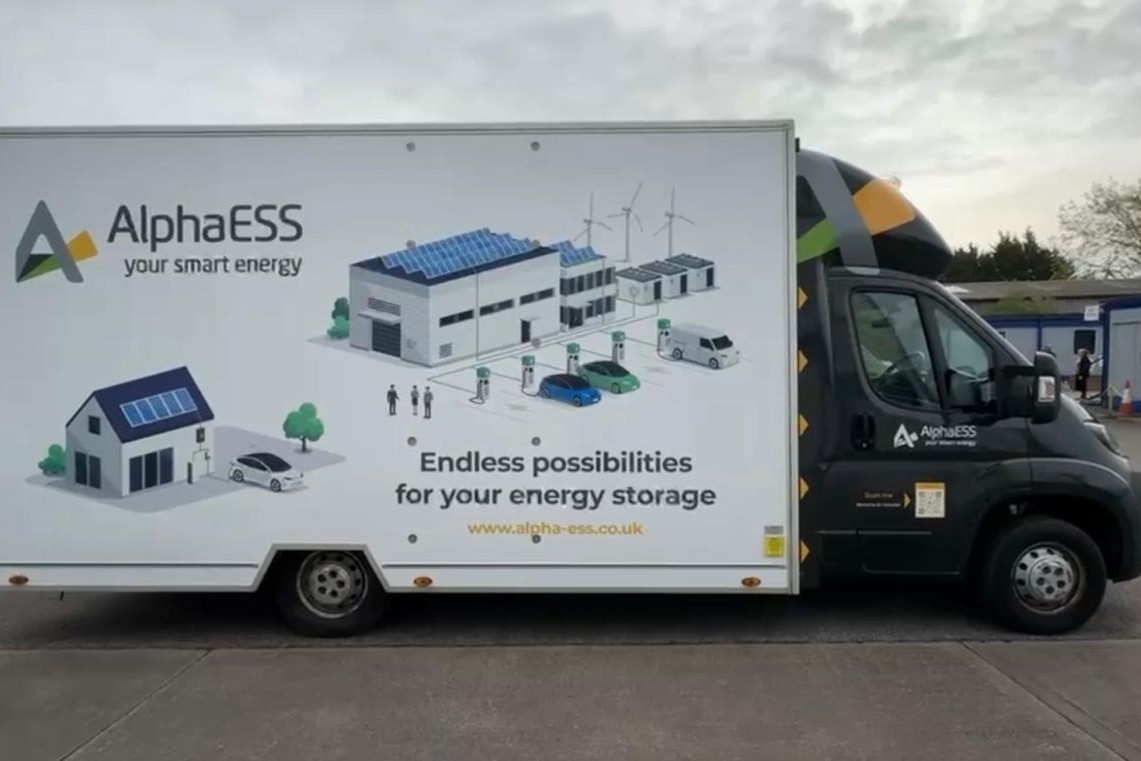 BESSIE, the AlphaESS UK mobile battery storage showroom