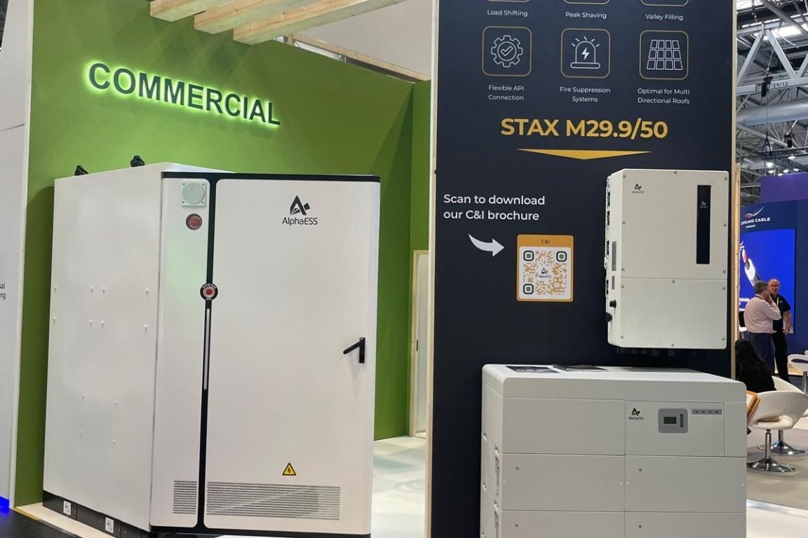 AlphaESS commercial stand at Solar & Storage Live 2026