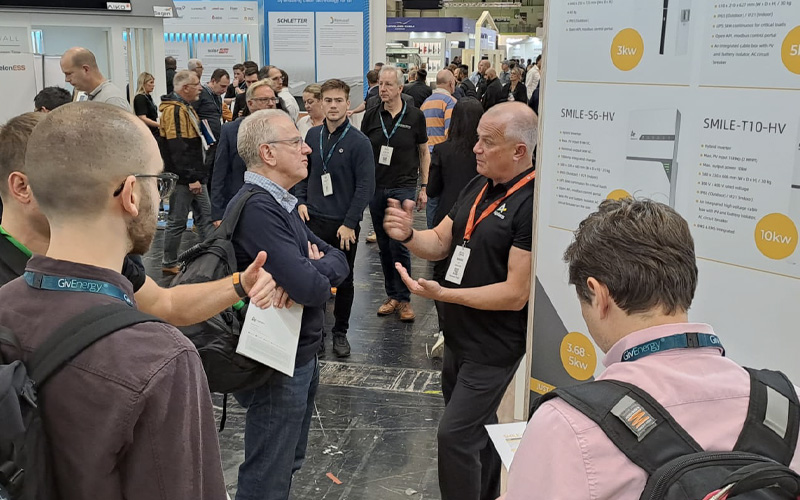 AlphaESS UK Managing Director Mark Hale in conversation at Solar & Storage Live 2023