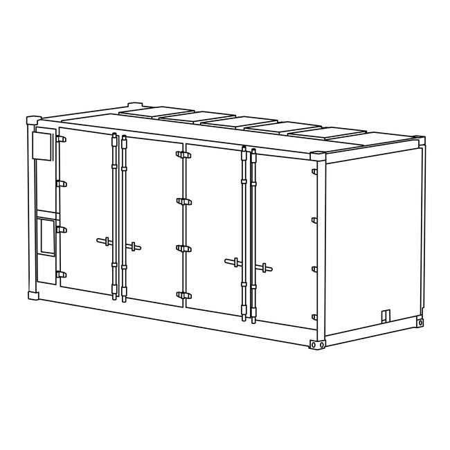 Containerised battery storage outline